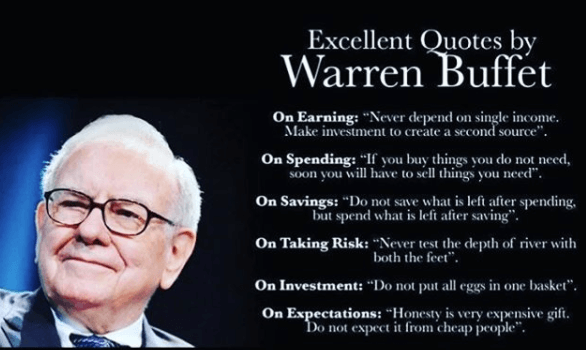 Quotes by Warren Buffett, who is one of the best investors and reads tons of books each week. 