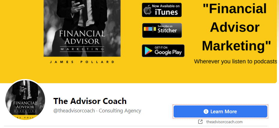 Financial advisor marketing podcast used to promote content marketing