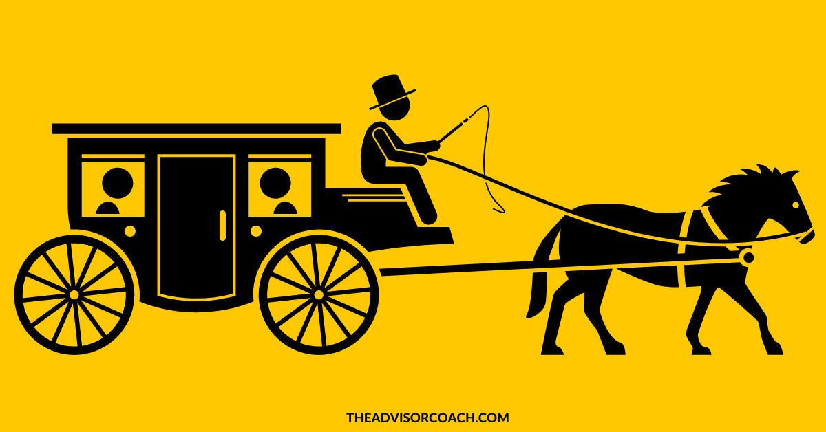 Horse and buggy - this may happen if financial advisors become obsolete in their future outlook